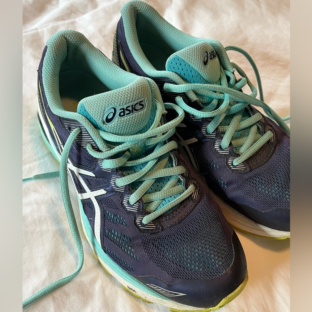ASICS Women's Running Shoes - Blue and Green